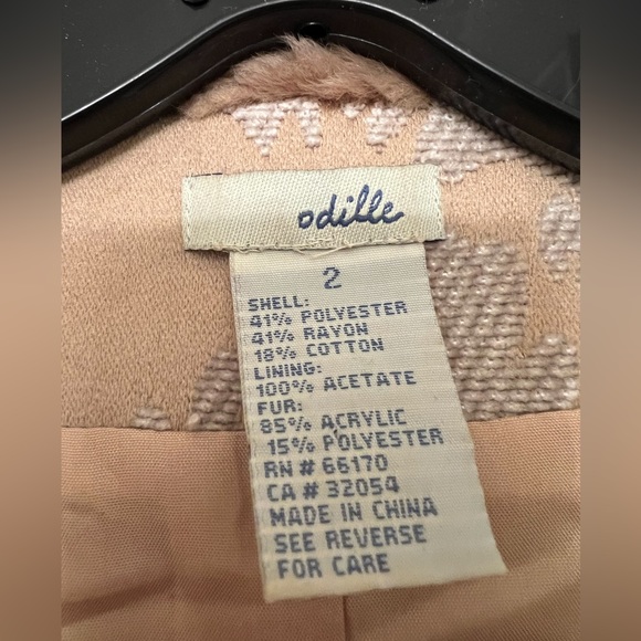 Anthropologie Odille Brocade Faux Fur Collared Jacket, 60s, Mid Century  - Sz 2 - Picture 6 of 16